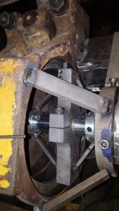 Repair of Bore in Dozer Track